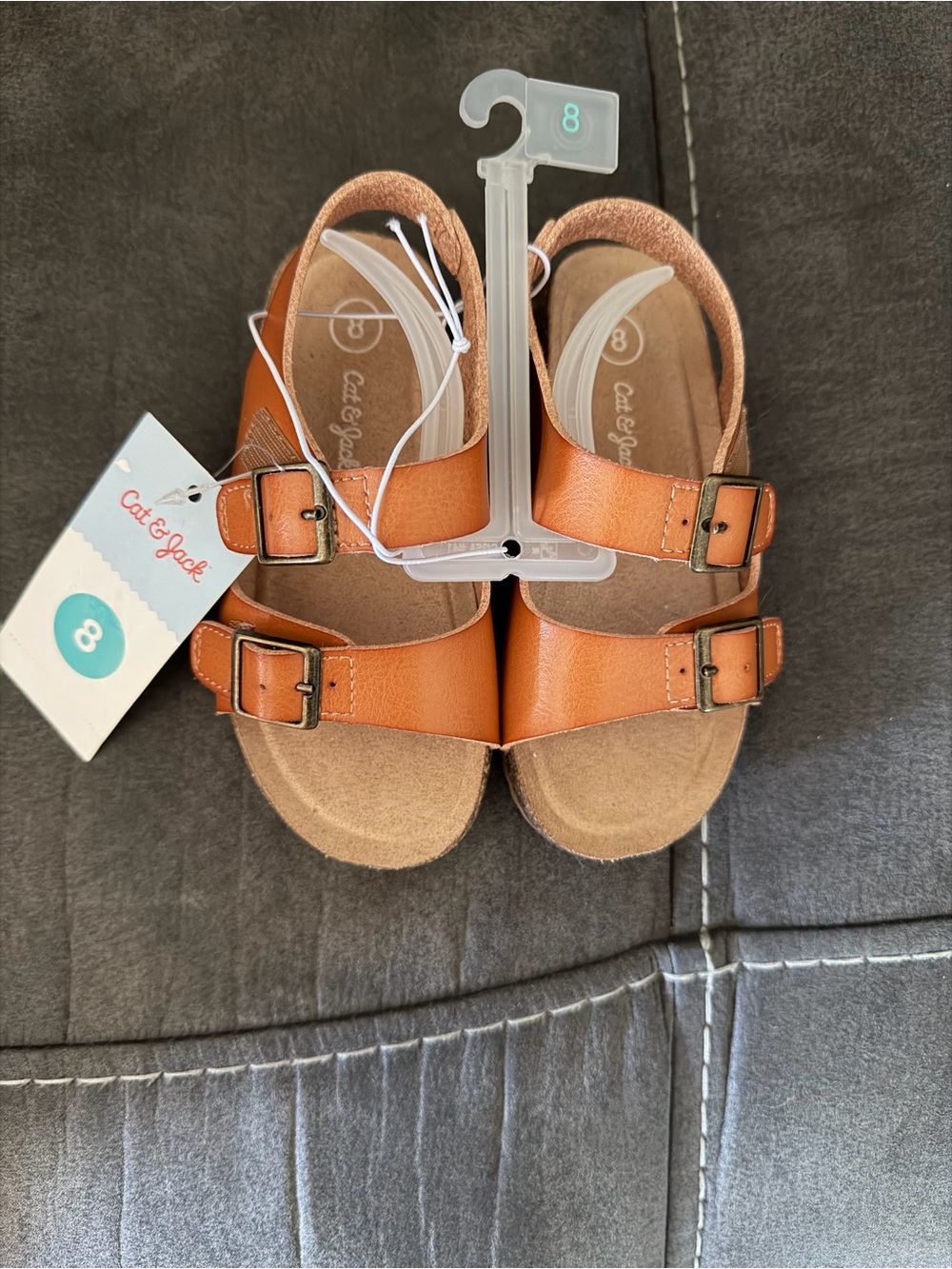 Cat & Jack Toddlers' Tan Double-Buckle Sandals - Size 8